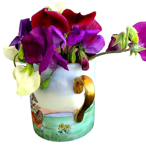 Vintage Hand Painted Porcelain Child's Cup Mug With Bunny Gift for Michael - Picture 4 of 11